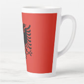 Tasse Latte Drapeau albanais (Droite)