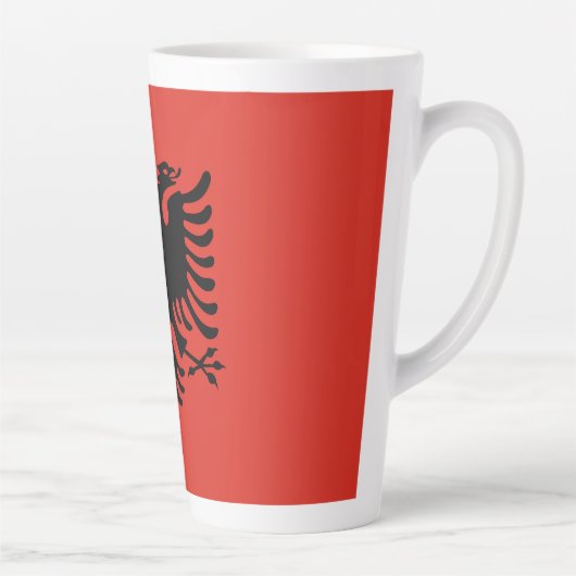 Tasse Latte Drapeau albanais (Droite)