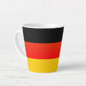Tasse Latte Drapeau allemand ou allemand (Angle gauche)