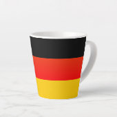 Tasse Latte Drapeau allemand ou allemand (Angle droit)
