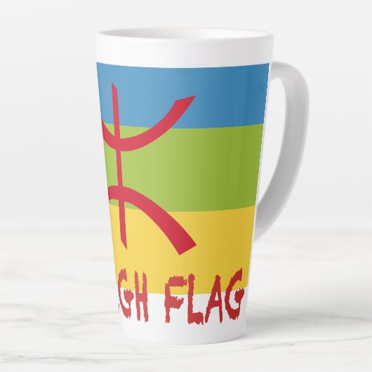 Tasse Latte Drapeau Amazigh - Drapeau Amazigh Drapeau (Angle droit)