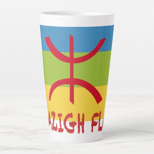 Tasse Latte Drapeau Amazigh - Drapeau Amazigh Drapeau (Devant)