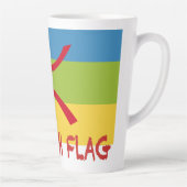 Tasse Latte Drapeau Amazigh - Drapeau Amazigh Drapeau (Droite)
