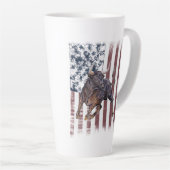 Tasse Latte Drapeau américain (Angle droit)