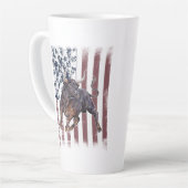 Tasse Latte Drapeau américain (Angle gauche)