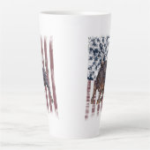 Tasse Latte Drapeau américain (Devant)