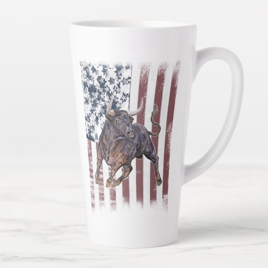 Tasse Latte Drapeau américain (Droite)