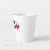 Tasse Latte Drapeau américain (Devant)