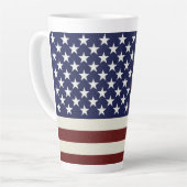 Tasse Latte Drapeau américain (Angle gauche)