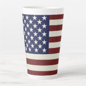 Tasse Latte Drapeau américain (Devant)