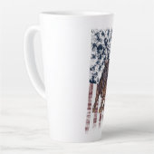 Tasse Latte Drapeau américain (Angle gauche)