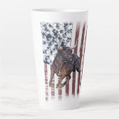 Tasse Latte Drapeau américain (Devant)