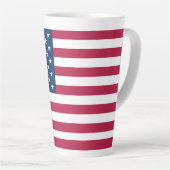Tasse Latte Drapeau américain (Angle droit)