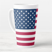Tasse Latte Drapeau américain (Angle gauche)
