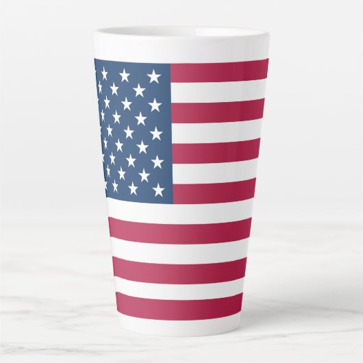 Tasse Latte Drapeau américain (Devant)