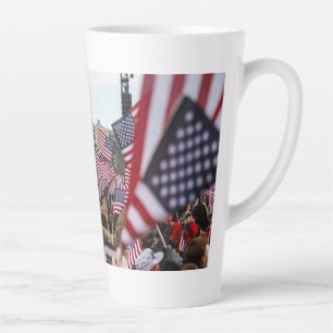 Tasse Latte Drapeau américain Patriotique USA Capitole Liberté