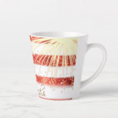 Tasse Latte Drapeau américain personnalisé 4 juillet (Droite)