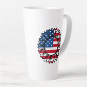 Tasse Latte Drapeau américain Tournesol-32222 (Angle droit)