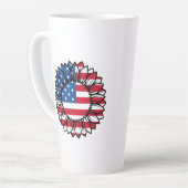 Tasse Latte Drapeau américain Tournesol-32222 (Angle gauche)