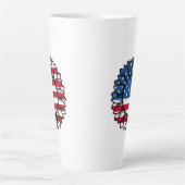 Tasse Latte Drapeau américain Tournesol-32222 (Devant)