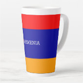 Tasse Latte Drapeau arménien : I Love Armenia, (Angle droit)