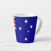 Tasse Latte Drapeau australien (Angle droit)