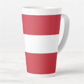 Tasse Latte Drapeau autrichien (Angle droit)