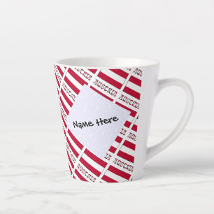 Tasse Latte Drapeau autrichien en mosaïque personnalisation no