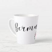 Tasse Latte Drapeau Bermudes Dans Un Coeur (Angle gauche)