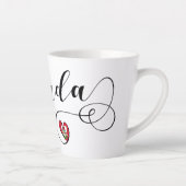 Tasse Latte Drapeau Bermudes Dans Un Coeur (Droite)