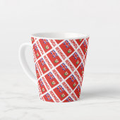 Tasse Latte Drapeau Bermudien Carrelé Personnalisé (Angle gauche)