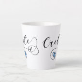 Tasse Latte Drapeau cardiaque en Crète, Grèce, Crétois (Devant)