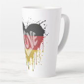 Tasse Latte Drapeau d'Allemagne Amour (Angle droit)