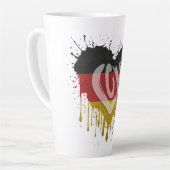 Tasse Latte Drapeau d'Allemagne Amour (Angle gauche)