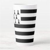 Tasse Latte Drapeau de Bretagne patriotique (Devant)