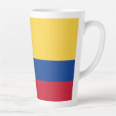 Tasse Latte Drapeau de Colombie (Droite)