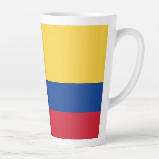 Tasse Latte Drapeau de Colombie (Droite)