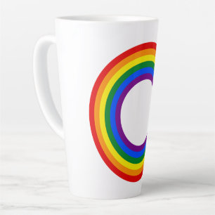 Tasse Latte DRAPEAU DE COURBE - STRIPES - Bagues de couleurs L