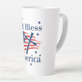 Tasse Latte Drapeau de Dieu béni America USA (Angle droit)