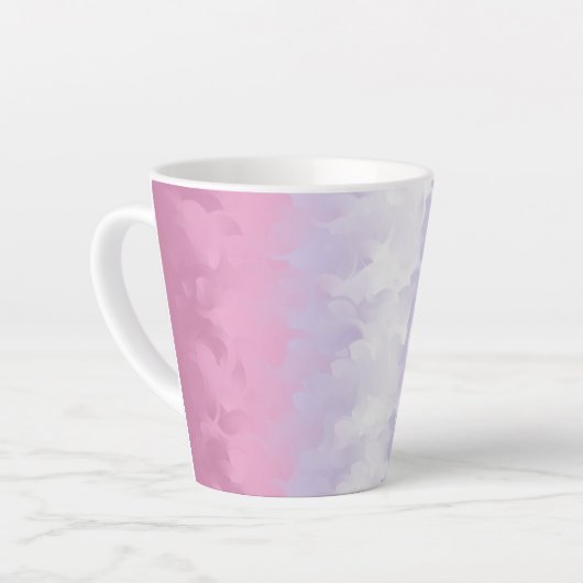 Tasse Latte Drapeau de fierté bigender abstrait (Angle gauche)