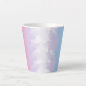Tasse Latte Drapeau de fierté bigender abstrait (Devant)