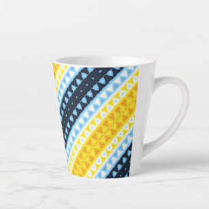 Tasse Latte Drapeau de fierté Boho Groovy Géométrique Abstrait