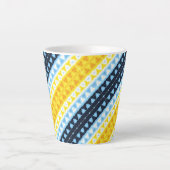 Tasse Latte Drapeau de fierté Boho Groovy Géométrique Abstrait (Devant)
