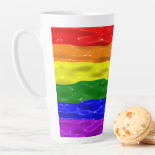 Tasse Latte Drapeau de fierté de SlipperyJoe's vernis liquide