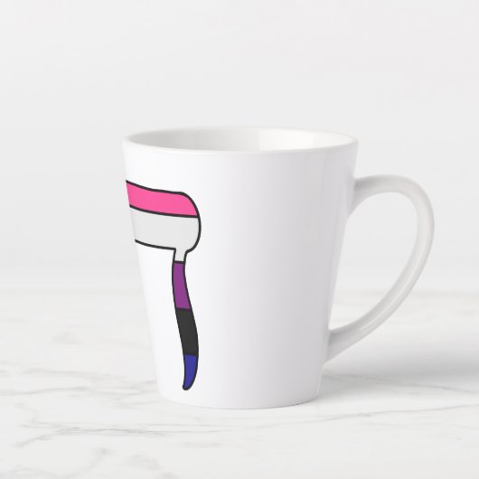 Tasse Latte Drapeau de fierté genderfluid Chai (Droite)
