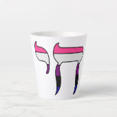 Tasse Latte Drapeau de fierté genderfluid Chai (Devant)