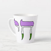 Tasse Latte Drapeau de fierté genderqueer Chai (Angle gauche)