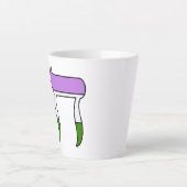 Tasse Latte Drapeau de fierté genderqueer Chai (Devant)