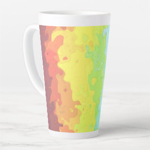 Tasse Latte Drapeau de fierté Neurogenre Abstrait BoHo Psychéd