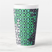 Tasse Latte Drapeau de fierté Neutrois Abstrait Pixelisé Tripa (Devant)